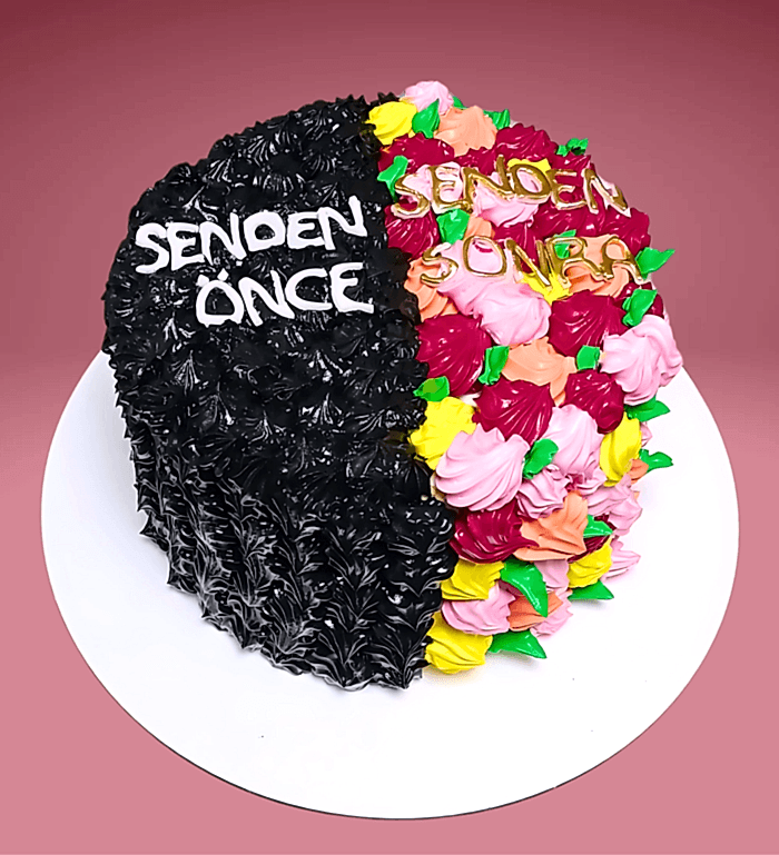 romantik yazılı pasta, konuşan pasta, pento pasta