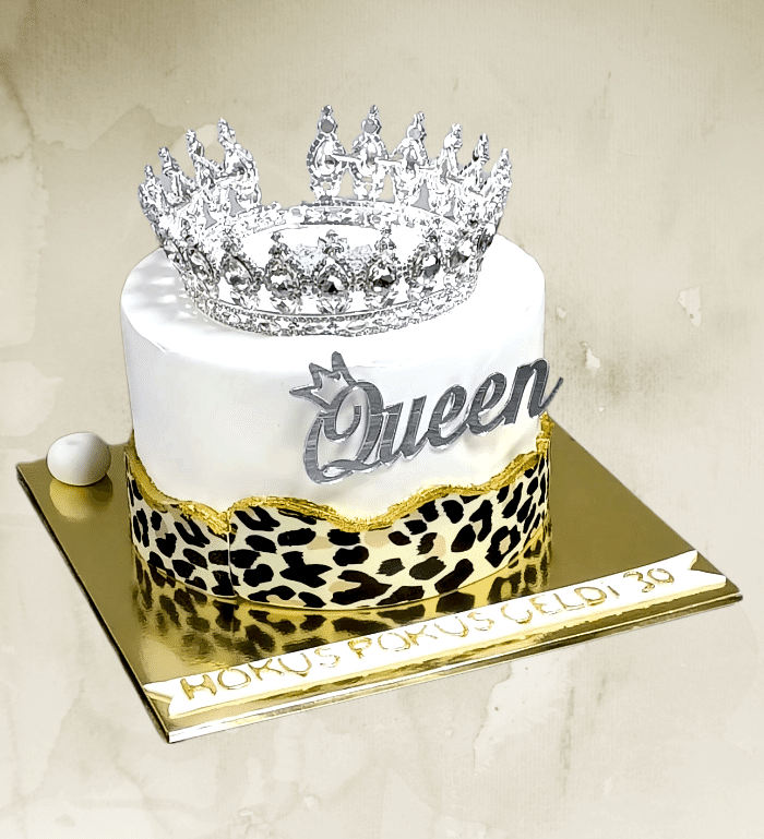 taçlı simli pasta, taçlı pasta siparişi