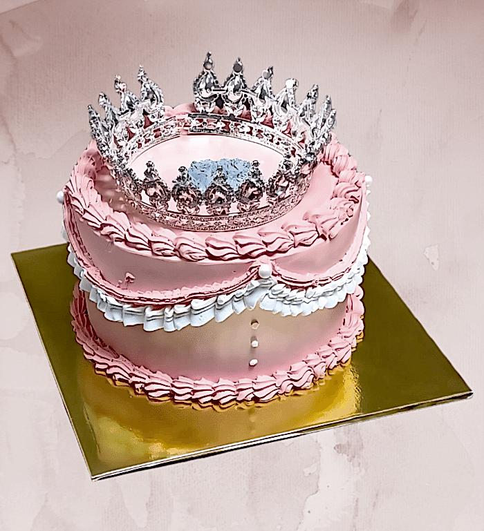 taçlı simli pasta, taçlı pasta siparişi